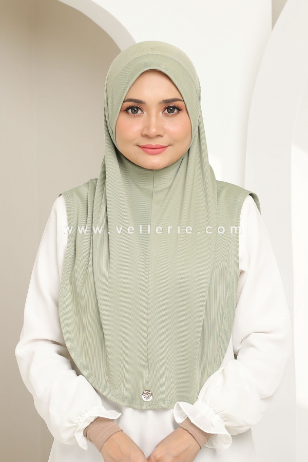 Tudung Ezy Daisy TIEBACK EZ04B - Green Matcha
